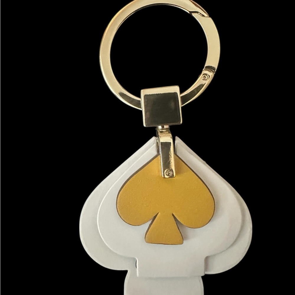 Kate Spade Heart Keychain & Bag Charm New W/ Gold, Burgundy & Blue Charms - Picture 5 of 13